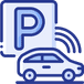 Parkering som registrerer bil ikon