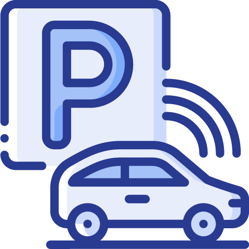 Parkering som registrerer bil ikon