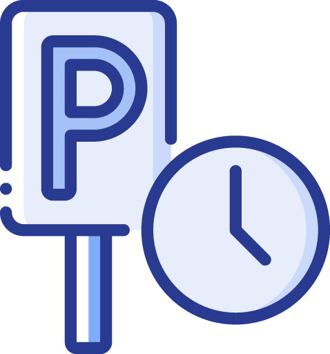 Parkering med tid ikon