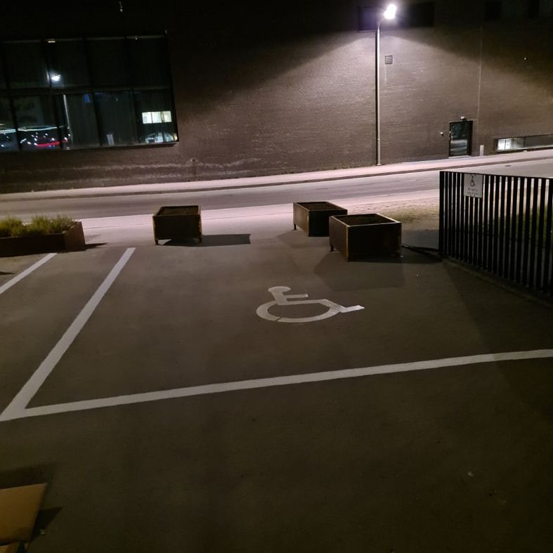 Markering av handicap-parkeringsplass