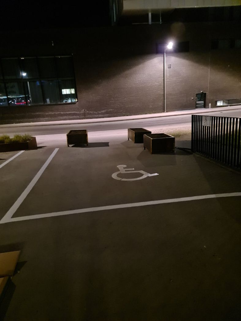 Markering av handicap-parkeringsplass